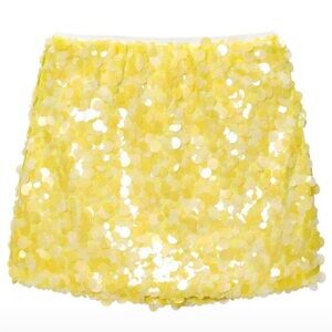 Yellow Sequin Women's Skirt